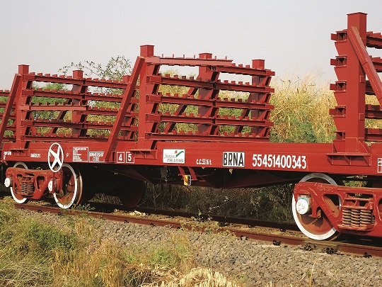 Special Wagon for transportation of 260m rail type 'BRNEUR'